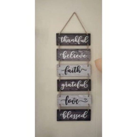 New Family Wall Decor Sign - Farmhouse Rustic Home Decoration for Living Room